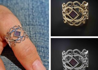 Rings in the Bible Signet Style Gold Ring With New Testament Inside From My Nano Jewelry