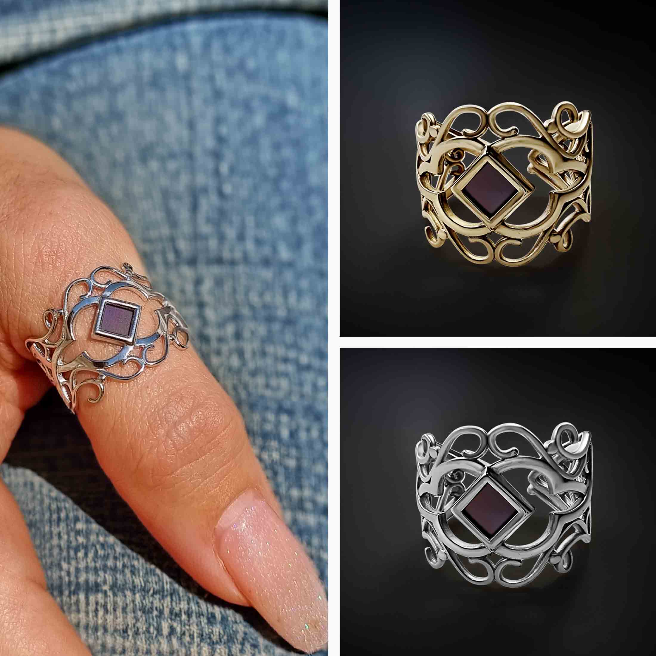 Rings in the Bible Signet Style Gold Ring With New Testament Inside From My Nano Jewelry